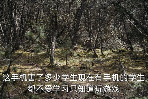 这手机害了多少学生现在有手机的学生都不爱学习只知道玩游戏