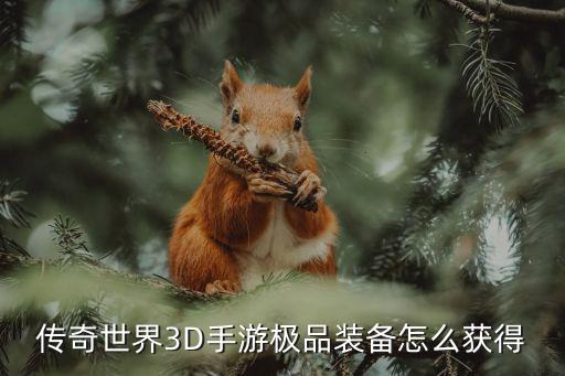 传奇世界3D手游极品装备怎么获得