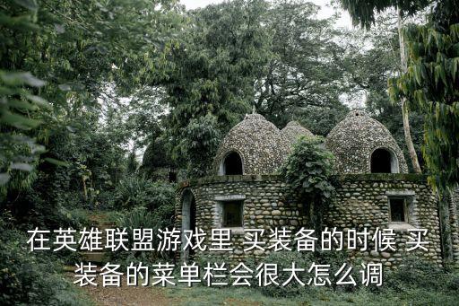 在英雄联盟游戏里 买装备的时候 买装备的菜单栏会很大怎么调