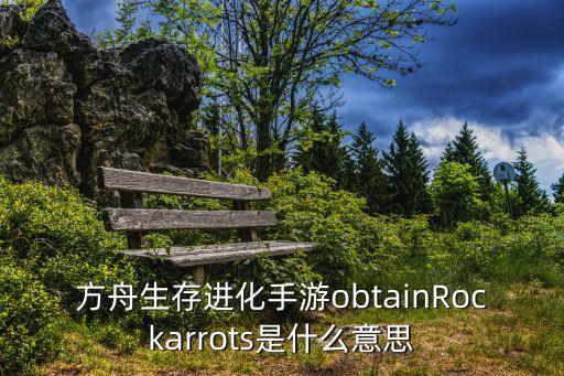 方舟生存进化手游obtainRockarrots是什么意思