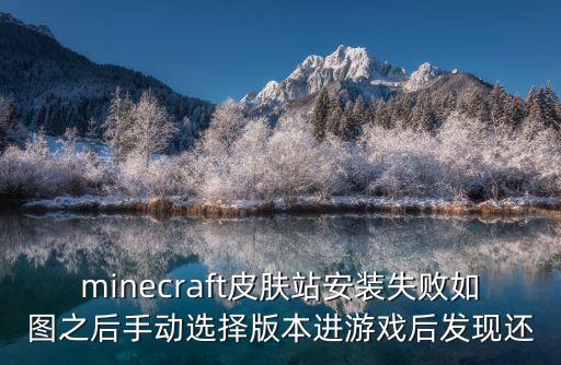 minecraft皮肤站安装失败如图之后手动选择版本进游戏后发现还