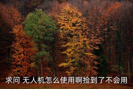 求问 无人机怎么使用啊捡到了不会用