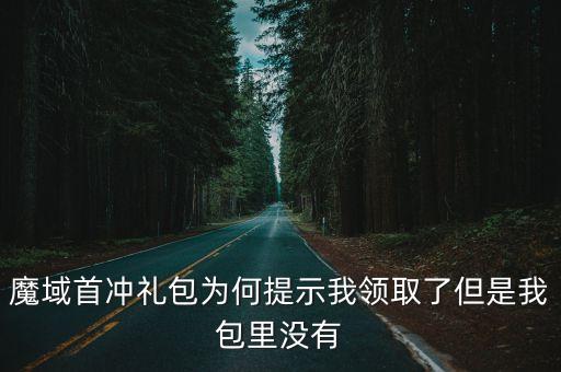 魔域手游首冲礼包怎么没有了，魔域首冲礼包为何提示我领取了但是我包里没有