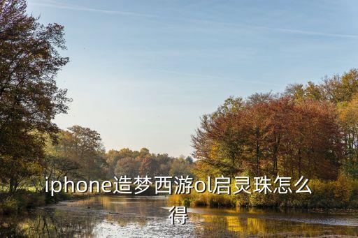 iphone造梦西游ol启灵珠怎么得