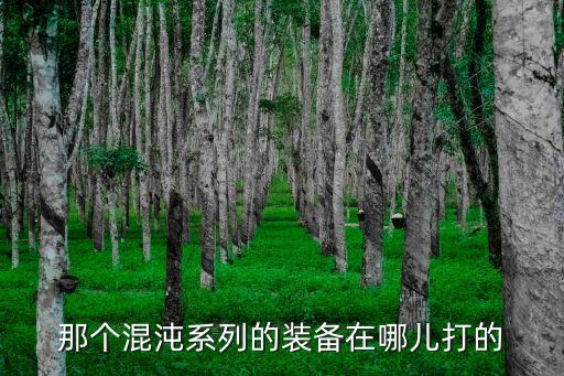 那个混沌系列的装备在哪儿打的