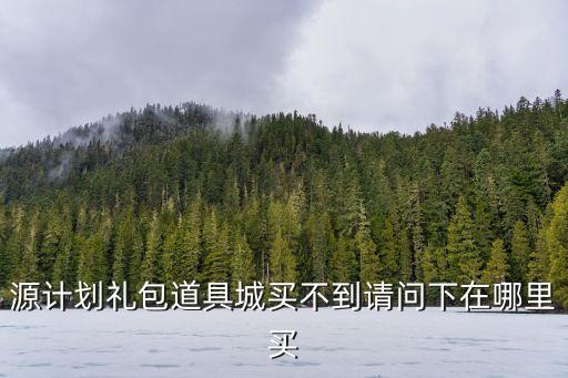 源计划礼包道具城买不到请问下在哪里买