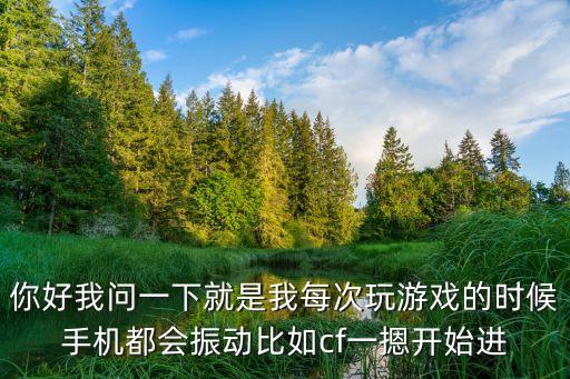你好我问一下就是我每次玩游戏的时候手机都会振动比如cf一摁开始进