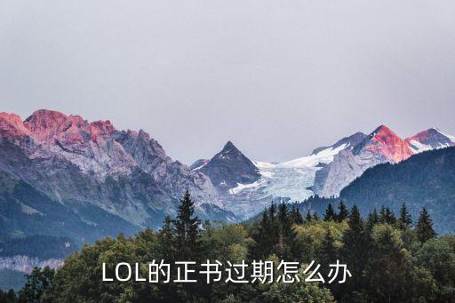 LOL的正书过期怎么办