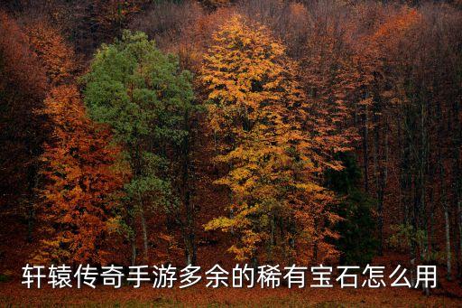 传奇手游宝石怎么用，轩辕传奇手游多余的稀有宝石怎么用