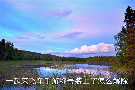 一起来飞车手游称号装上了怎么解除