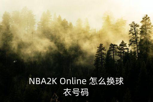 NBA2K Online 怎么换球衣号码