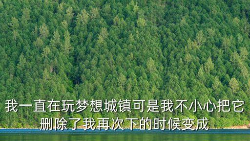 我一直在玩梦想城镇可是我不小心把它删除了我再次下的时候变成