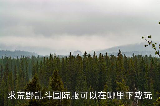 求荒野乱斗国际服可以在哪里下载玩