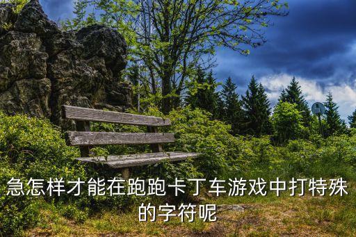 急怎样才能在跑跑卡丁车游戏中打特殊的字符呢