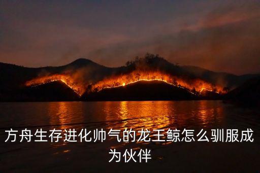 方舟生存进化帅气的龙王鲸怎么驯服成为伙伴