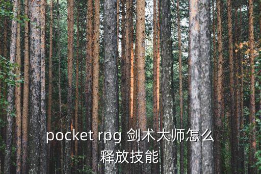 pocket rpg 剑术大师怎么释放技能