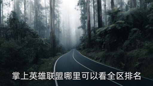 lol手游怎么查看英雄排面，掌上英雄联盟哪里可以看全区排名