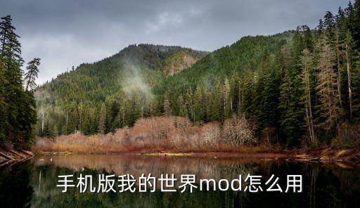 手机版我的世界mod怎么用