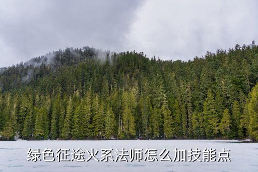 绿色征途火系法师怎么加技能点
