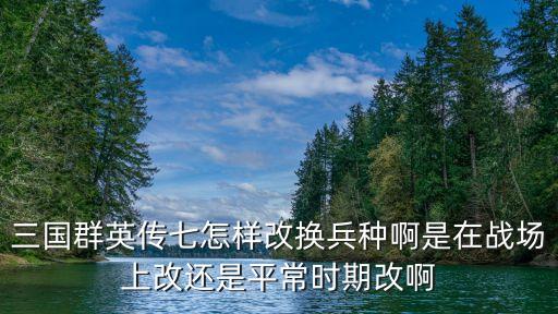 三国志7手游怎么换兵种，三国志7那里有改变兵种类型的