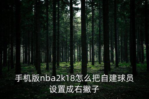 手机版nba2k18怎么把自建球员设置成右撇子