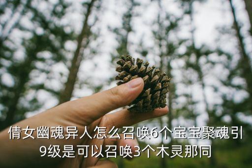 倩女幽魂异人怎么召唤6个宝宝聚魂引9级是可以召唤3个木灵那同