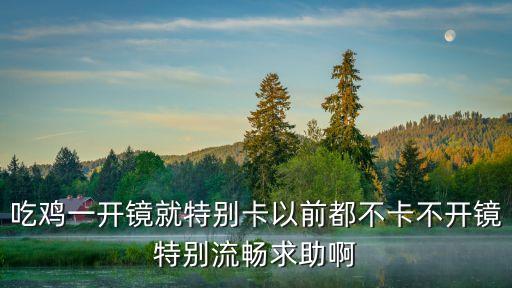 吃鸡一开镜就特别卡以前都不卡不开镜特别流畅求助啊
