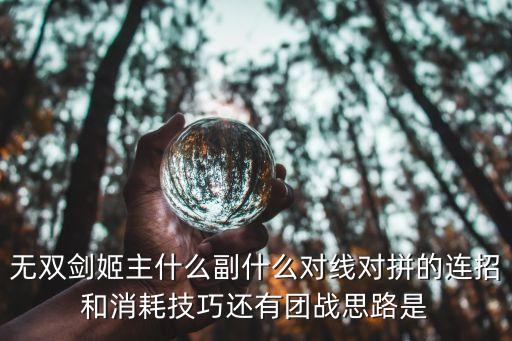 无双剑姬主什么副什么对线对拼的连招和消耗技巧还有团战思路是