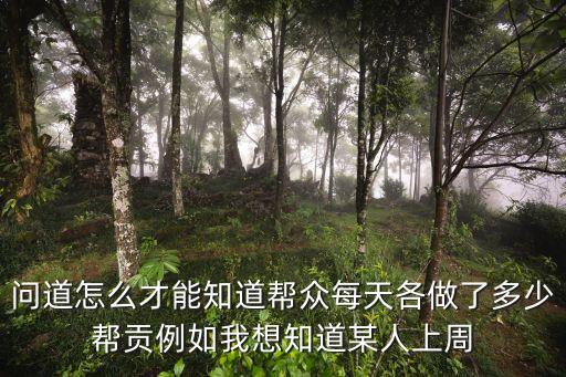 神武手游怎么查看本周帮派贡献，怎么查看自己的本周问问贡献