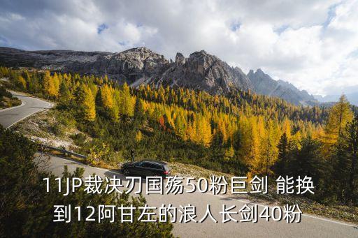 11JP裁决刃国殇50粉巨剑 能换到12阿甘左的浪人长剑40粉