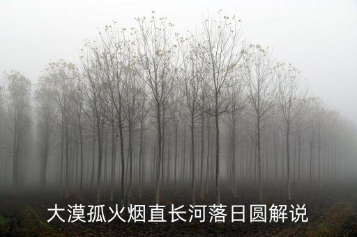 大漠孤火烟直长河落日圆解说