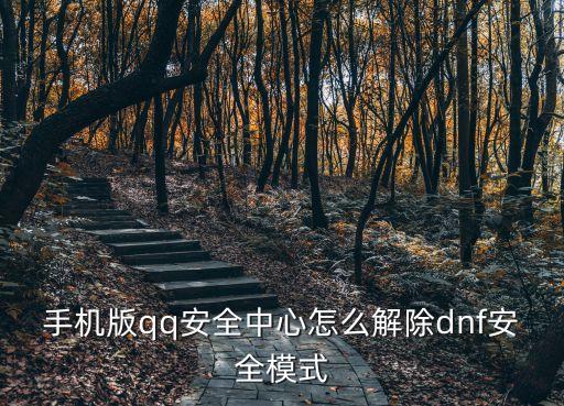 手机版qq安全中心怎么解除dnf安全模式