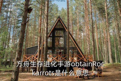 方舟生存进化手游obtainRockarrots是什么意思