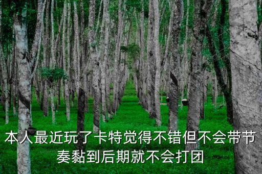 本人最近玩了卡特觉得不错但不会带节奏黏到后期就不会打团