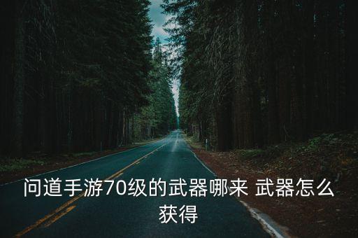 问道手游70级的武器哪来 武器怎么获得