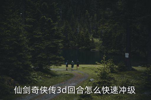 仙剑奇侠传3d回合怎么快速冲级