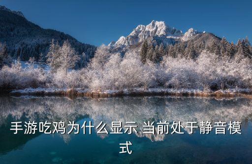手游吃鸡为什么显示 当前处于静音模式