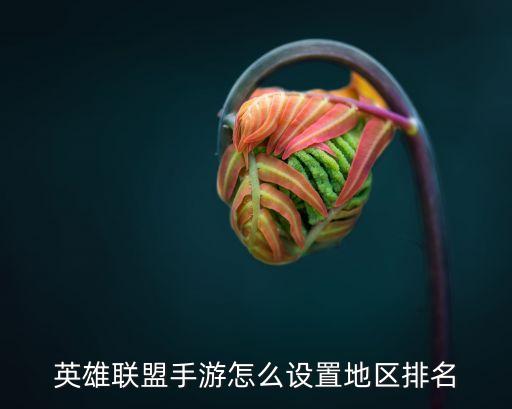 LOL手游小区排名怎么显示，怎样看游戏人生地区排名