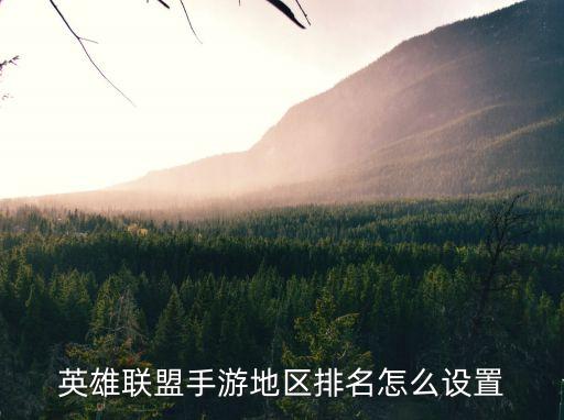 英雄联盟手游怎么预选分路位置，英雄联盟手游怎么设置地区排名