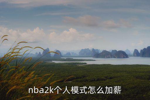 nba2k个人模式怎么加薪