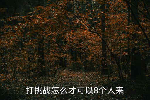 打挑战怎么才可以8个人来