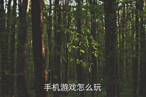 手机游戏怎么玩