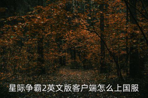 星际争霸2英文版客户端怎么上国服