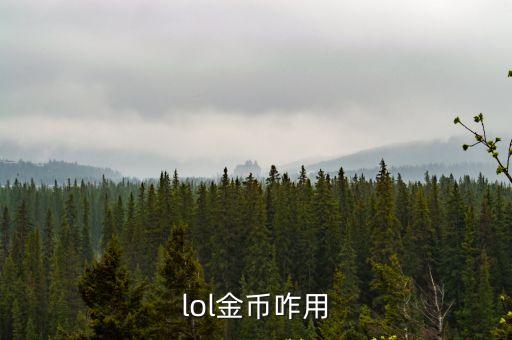 手游lol金币怎么用，lol金币咋用