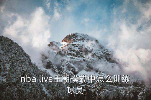 nba live王朝模式中怎么训练球员