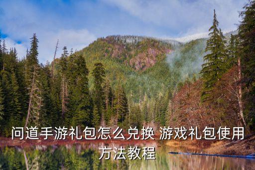 问道手游礼包怎么兑换 游戏礼包使用方法教程