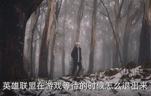英雄联盟在游戏等待的时候怎么退出来