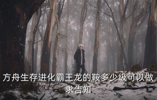 方舟生存进化霸王龙的鞍多少级可以做求告知