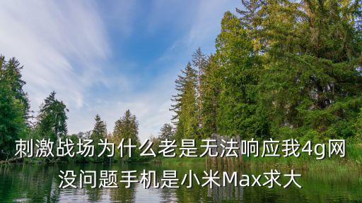 刺激战场手游未响应怎么回事，刺激战场为什么老是无法响应我4g网没问题手机是小米Max求大
