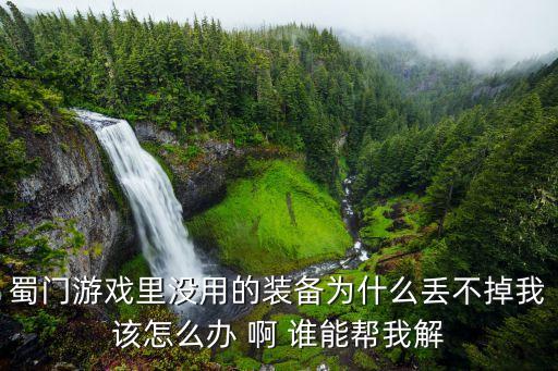 蜀门游戏里没用的装备为什么丢不掉我该怎么办 啊 谁能帮我解